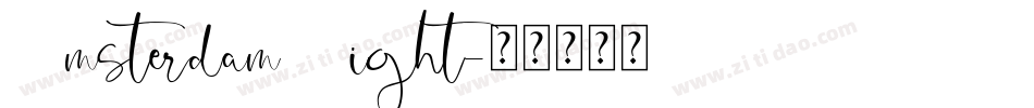 Amsterdam Light字体转换